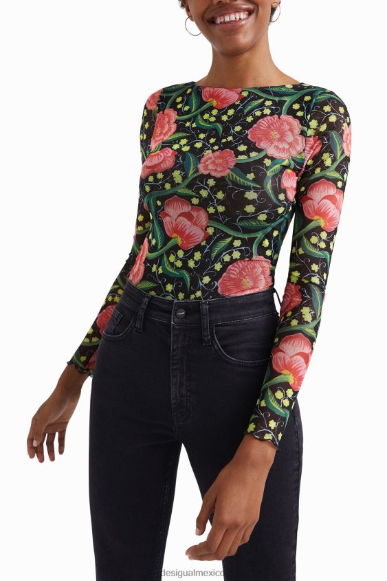 Desigual mujer body floral ajustado VZ26R01088 ropa