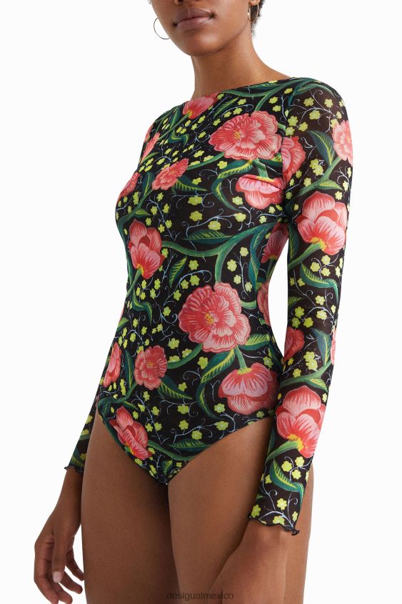 Desigual mujer body floral ajustado VZ26R01088 ropa