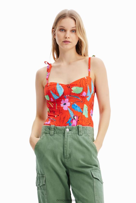 Desigual mujer body tropical con corsé y tiras VZ26R0514 ropa