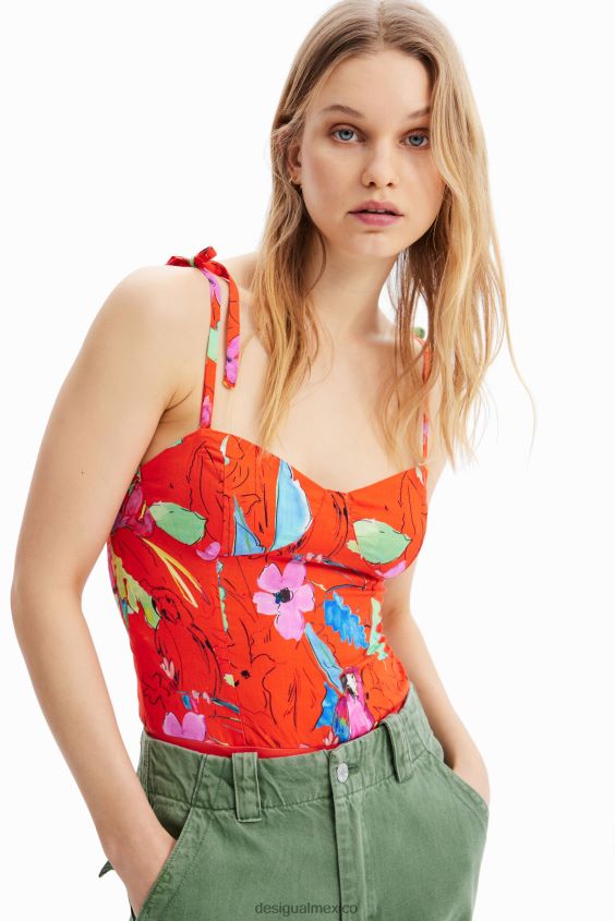 Desigual mujer body tropical con corsé y tiras VZ26R0514 ropa