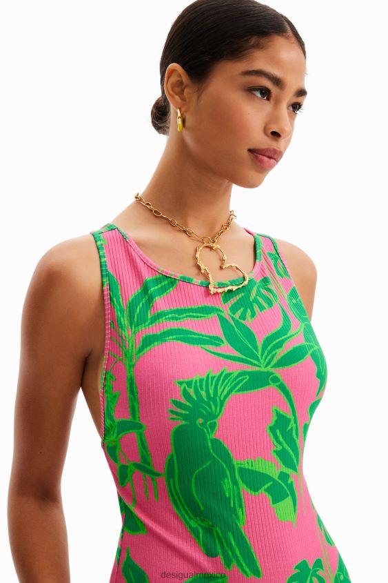 Desigual mujer body tropical de canalé con tirantes VZ26R0799 ropa