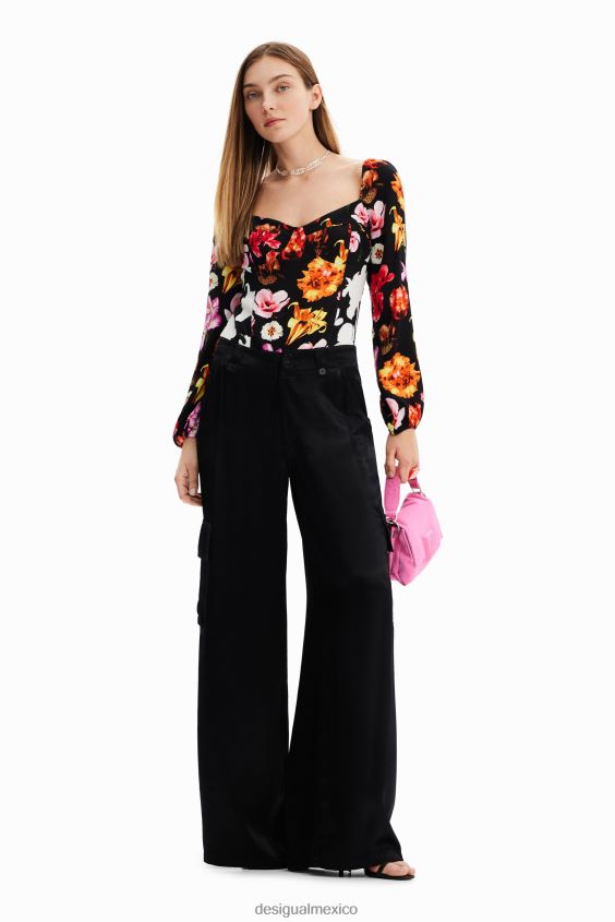 Desigual mujer metro. body con estampado floral de christian lacroix VZ26R0425 ropa