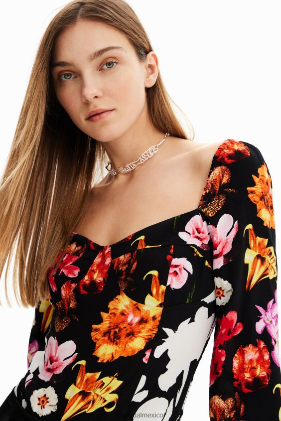 Desigual mujer metro. body con estampado floral de christian lacroix VZ26R0425 ropa