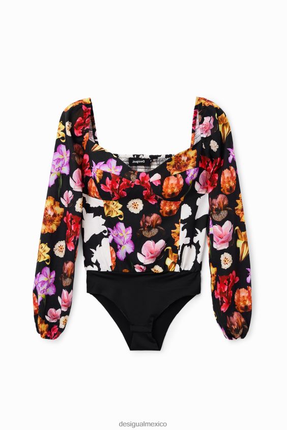 Desigual mujer metro. body con estampado floral de christian lacroix VZ26R0425 ropa