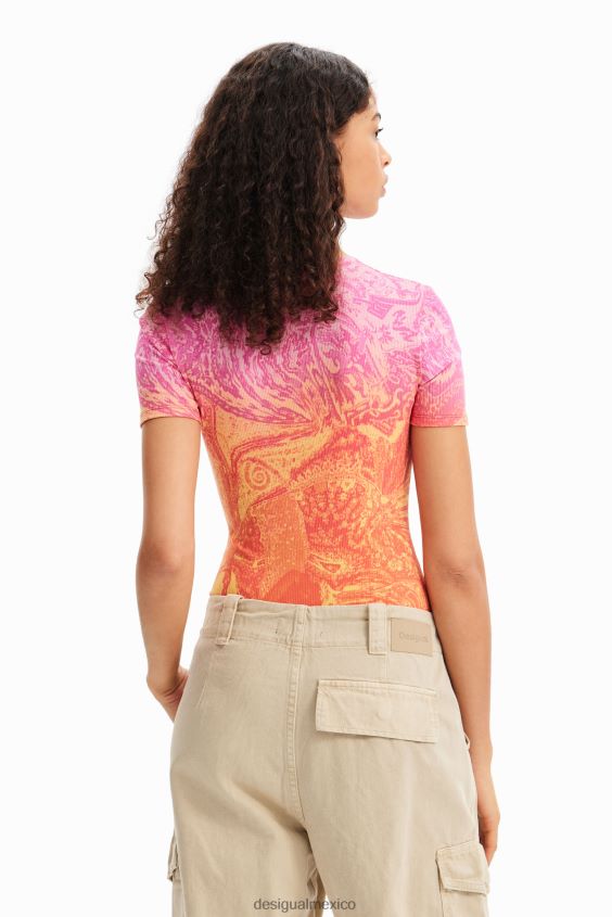 Desigual mujer metro. body de canalé con aberturas de christian lacroix VZ26R0717 ropa