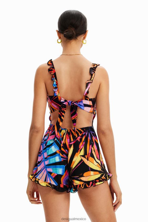Desigual mujer mono corto con volantes VZ26R0922 ropa