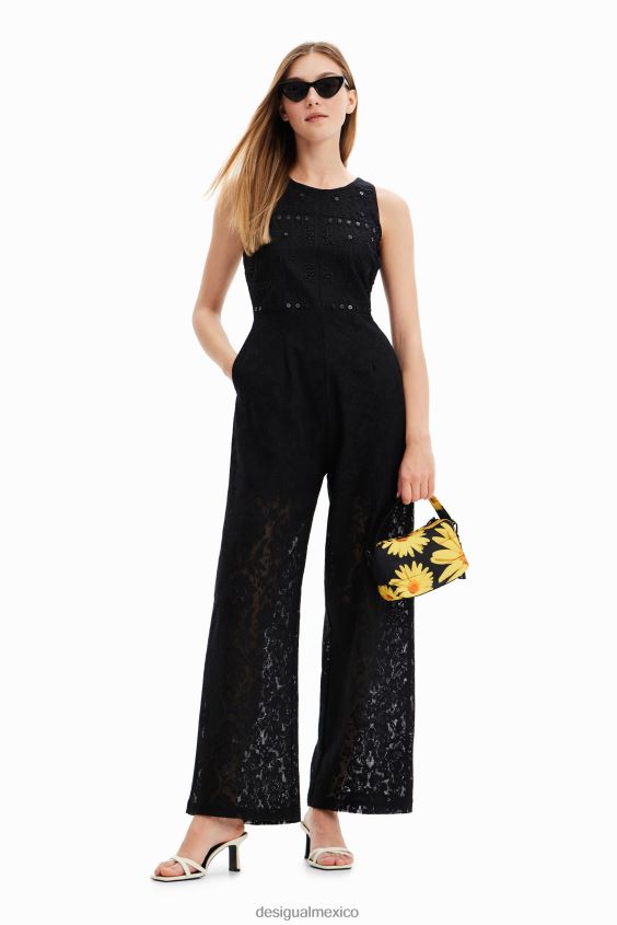 Desigual mujer mono largo de encaje bordado VZ26R047 ropa