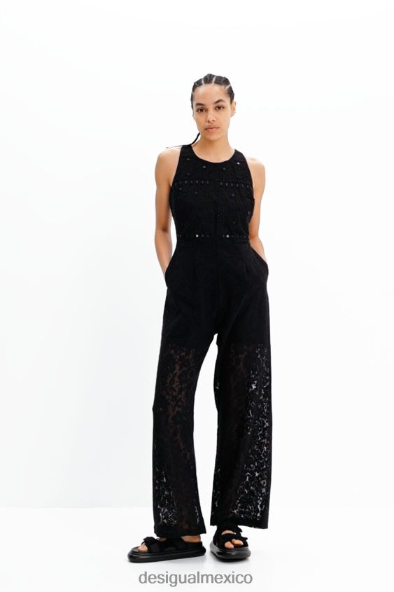 Desigual mujer mono largo de encaje bordado VZ26R047 ropa