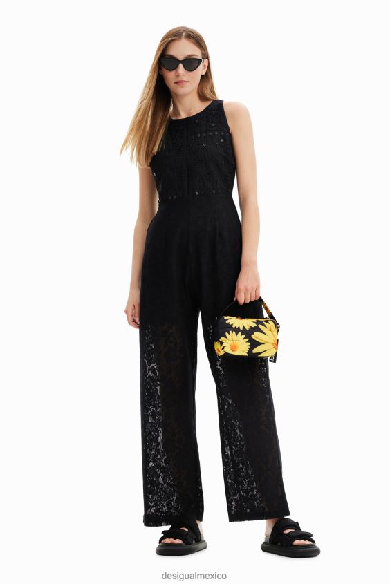 Desigual mujer mono largo de encaje bordado VZ26R047 ropa