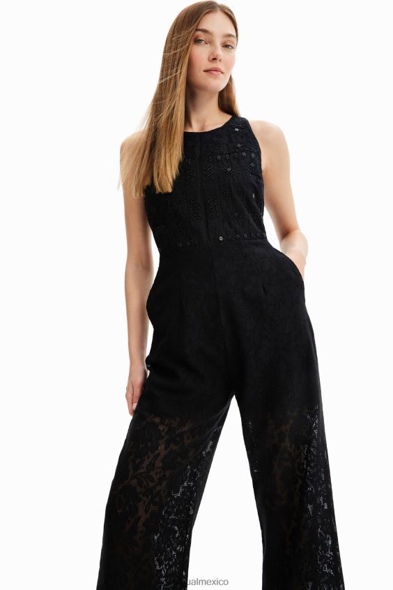 Desigual mujer mono largo de encaje bordado VZ26R047 ropa