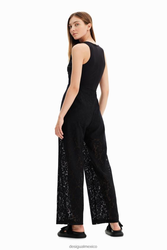 Desigual mujer mono largo de encaje bordado VZ26R047 ropa