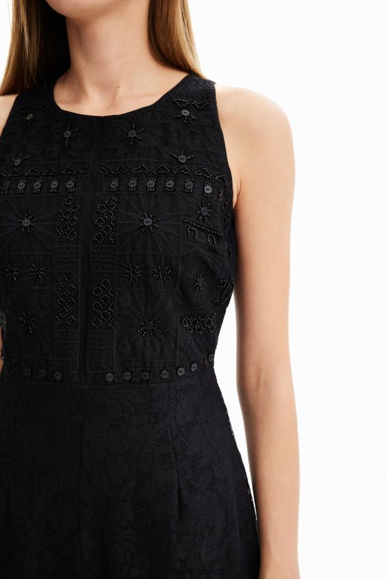 Desigual mujer mono largo de encaje bordado VZ26R047 ropa