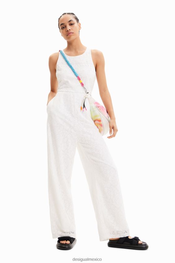 Desigual mujer mono largo de encaje bordado VZ26R0584 ropa