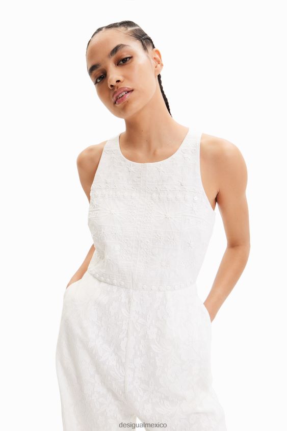 Desigual mujer mono largo de encaje bordado VZ26R0584 ropa