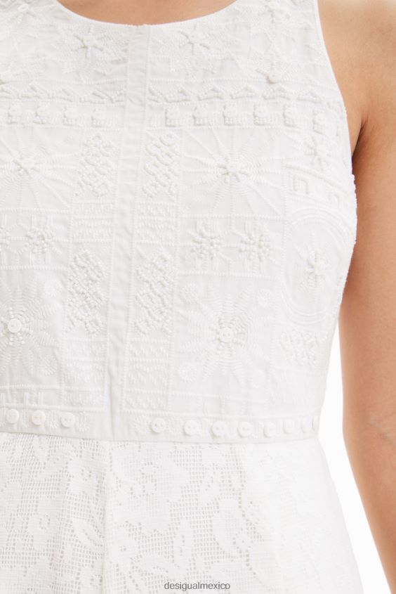 Desigual mujer mono largo de encaje bordado VZ26R0584 ropa