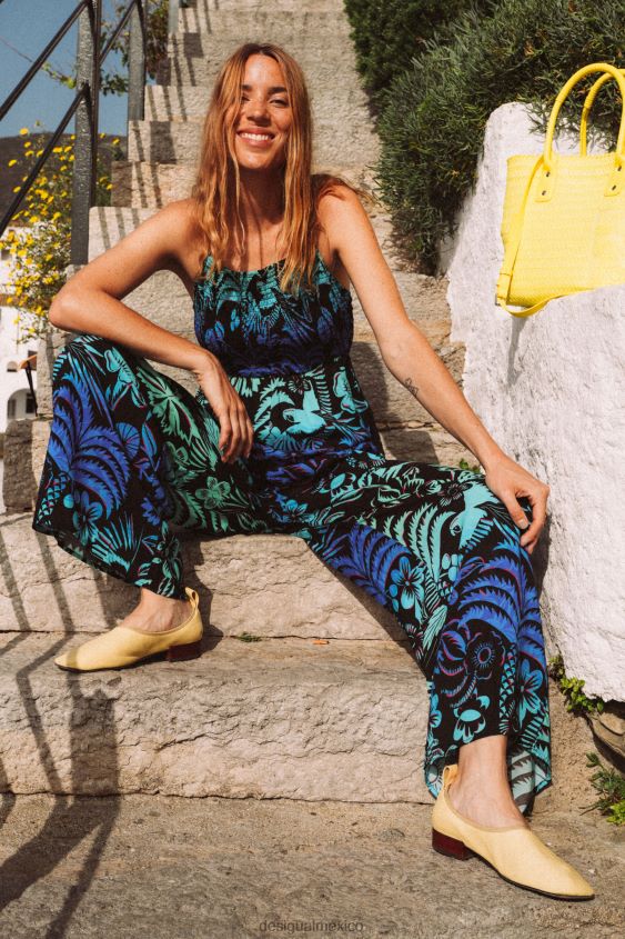 Desigual mujer mono largo de tiras tropicales VZ26R0851 ropa
