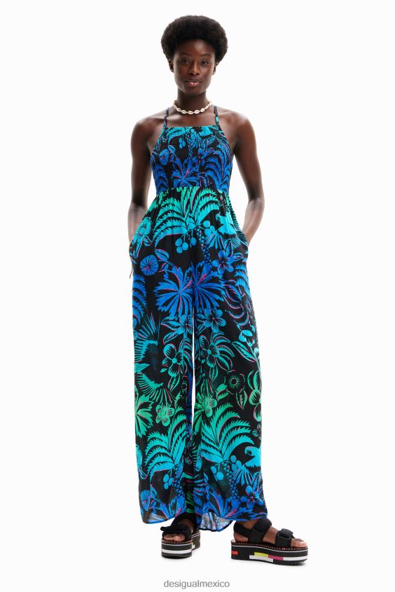 Desigual mujer mono largo de tiras tropicales VZ26R0851 ropa