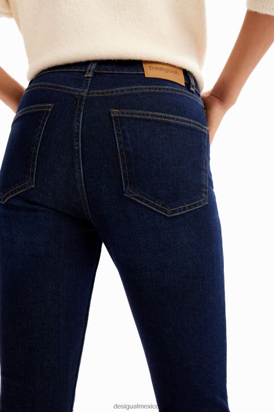 Desigual mujer jeans acampanados con tachuelas VZ26R0136 ropa