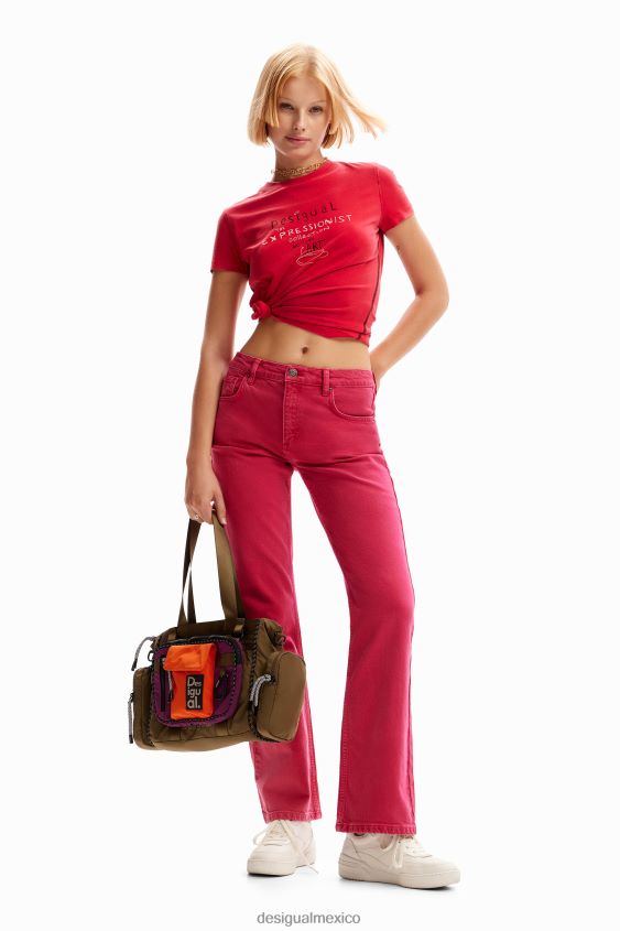 Desigual mujer jeans acampanados lisos VZ26R069 ropa