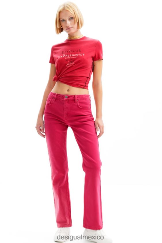 Desigual mujer jeans acampanados lisos VZ26R069 ropa