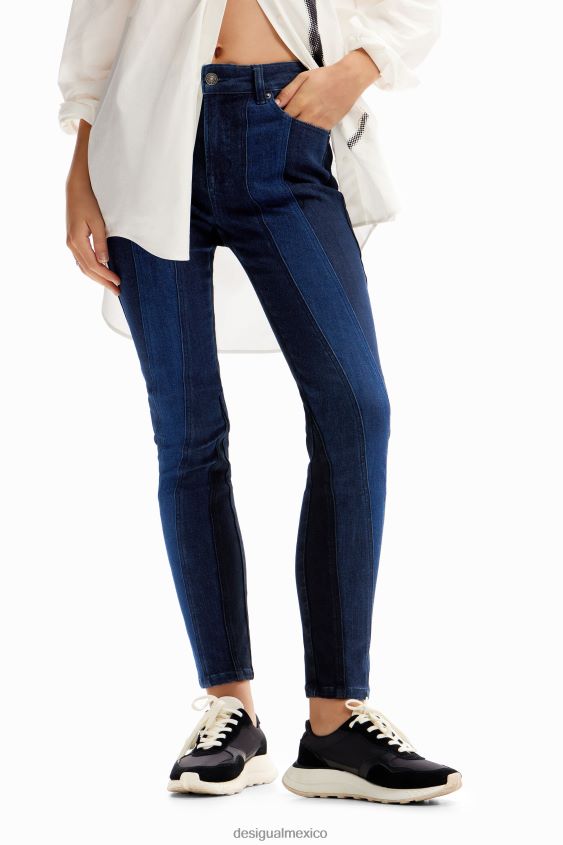 Desigual mujer jeans ajustados con push-up y costuras VZ26R0238 ropa