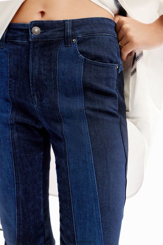Desigual mujer jeans ajustados con push-up y costuras VZ26R0238 ropa