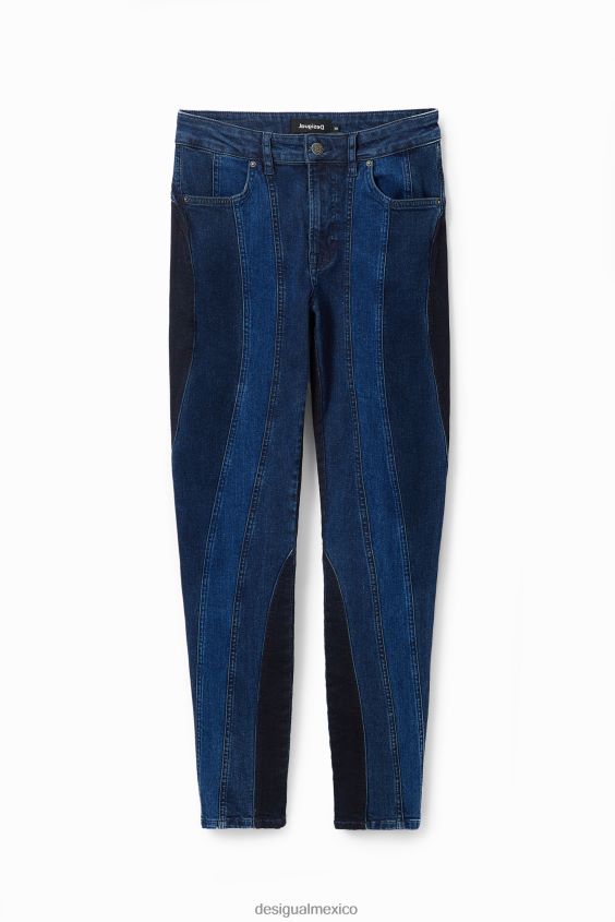 Desigual mujer jeans ajustados con push-up y costuras VZ26R0238 ropa