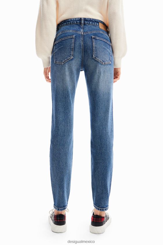 Desigual mujer jeans ajustados con push-up y estampado floral VZ26R057 ropa