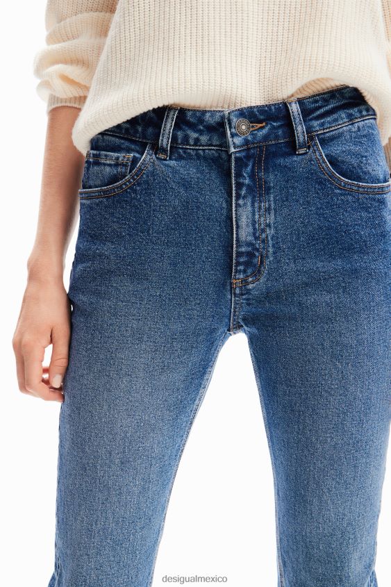Desigual mujer jeans ajustados con push-up y estampado floral VZ26R057 ropa