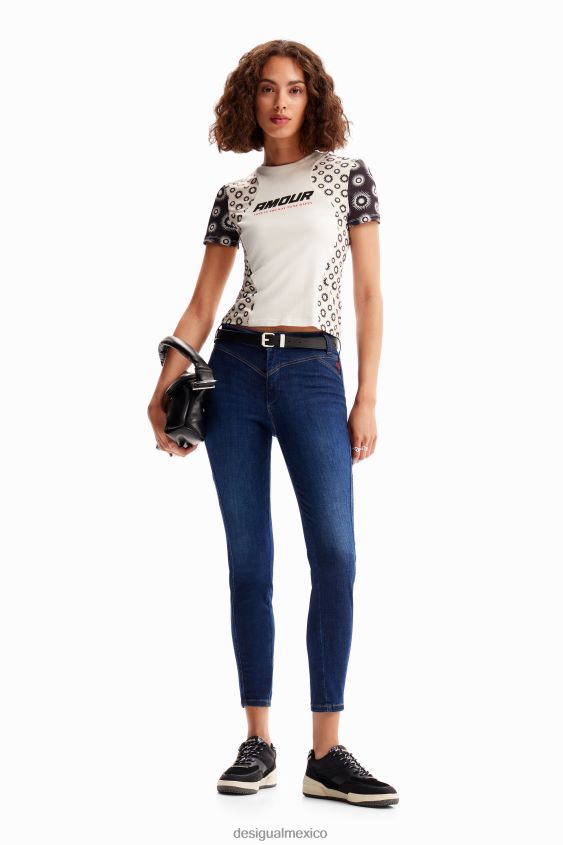 Desigual mujer jeans ajustados con realce VZ26R0141 ropa