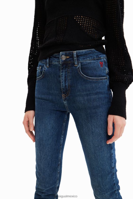 Desigual mujer jeans ajustados con realce VZ26R0165 ropa
