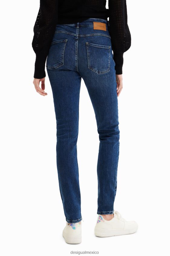 Desigual mujer jeans ajustados con realce VZ26R0165 ropa