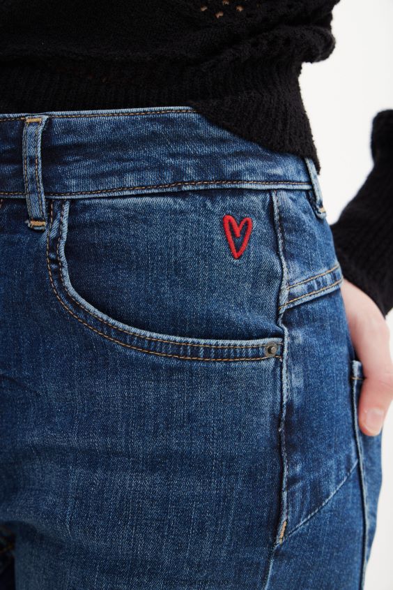 Desigual mujer jeans ajustados con realce VZ26R0165 ropa
