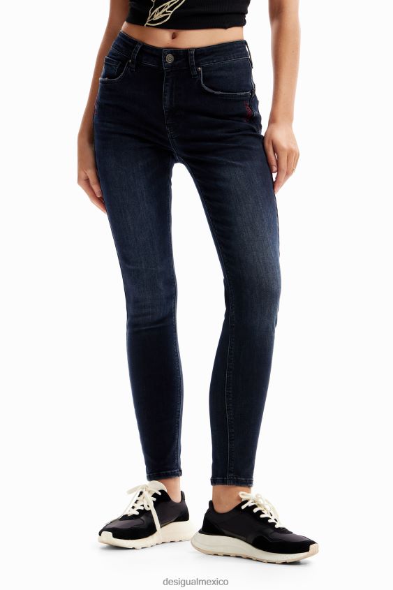 Desigual mujer jeans ajustados con realce VZ26R0173 ropa