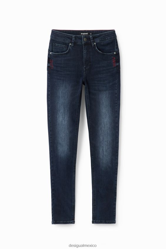 Desigual mujer jeans ajustados con realce VZ26R0173 ropa