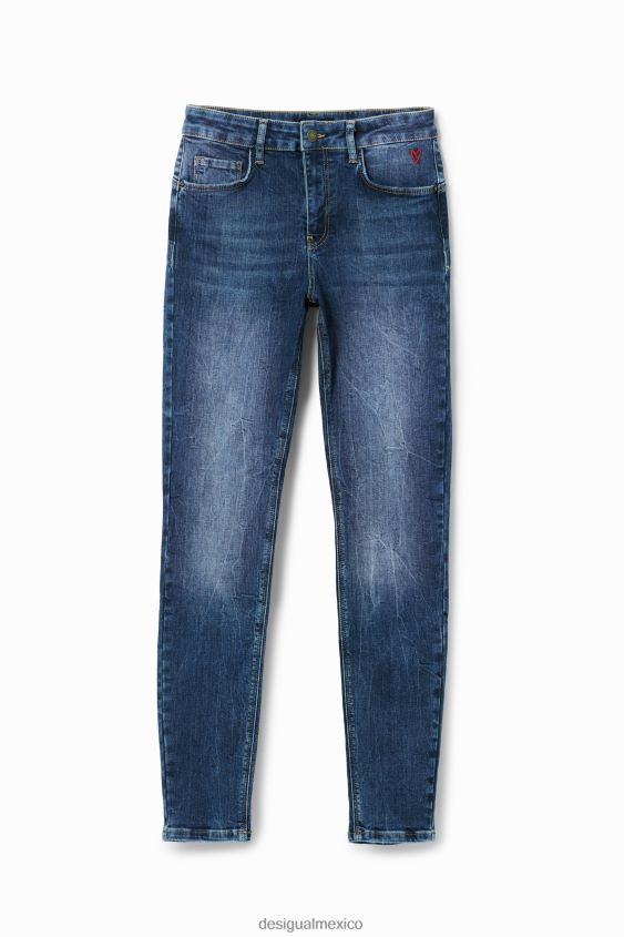 Desigual mujer jeans ajustados con realce VZ26R0182 ropa