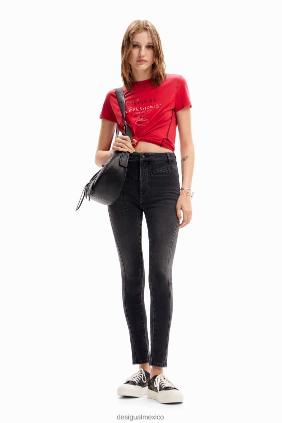 Desigual mujer jeans ajustados con realce VZ26R0245 ropa