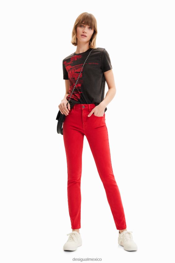 Desigual mujer jeans ajustados con realce VZ26R0288 ropa