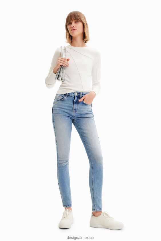 Desigual mujer jeans ajustados con realce VZ26R0766 ropa