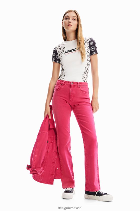 Desigual mujer jeans ajustados con realce VZ26R0999 ropa