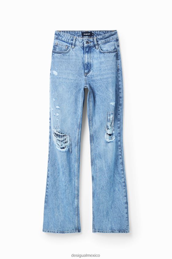 Desigual mujer jeans anchos con strass VZ26R0302 ropa
