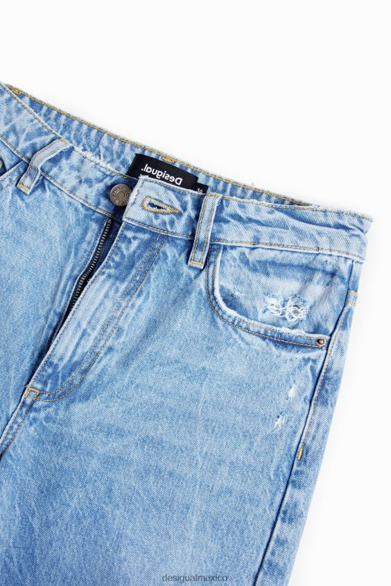 Desigual mujer jeans anchos con strass VZ26R0302 ropa