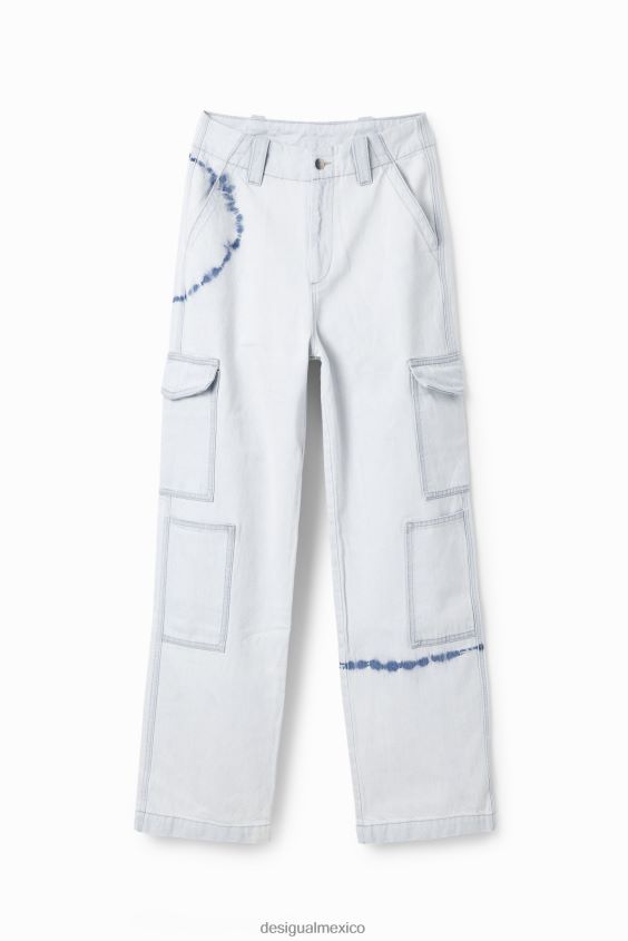 Desigual mujer jeans cargo con efecto tie-dye VZ26R0880 ropa