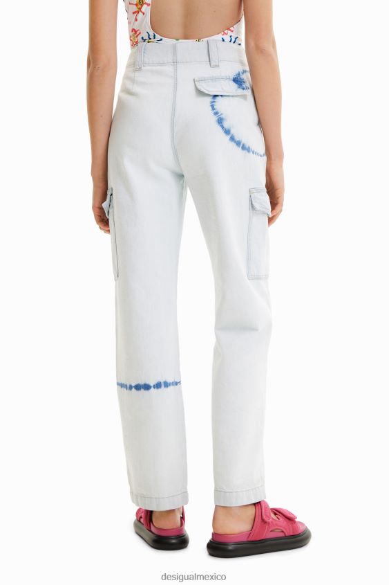 Desigual mujer jeans cargo con efecto tie-dye VZ26R0880 ropa