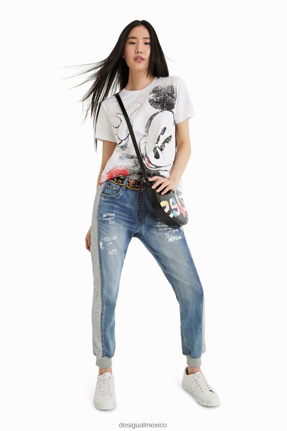 Desigual mujer jeans jogger de mickey mouse de disney VZ26R03 ropa