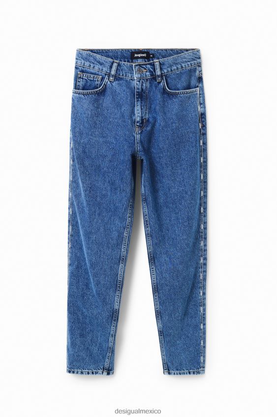 Desigual mujer jeans mom con diamantes de imitación VZ26R0603 ropa