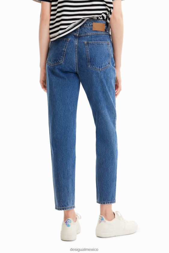 Desigual mujer jeans mom con diamantes de imitación VZ26R0603 ropa