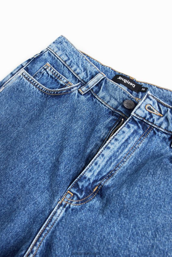 Desigual mujer jeans mom con diamantes de imitación VZ26R0603 ropa