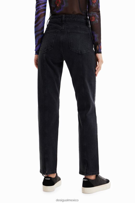 Desigual mujer jeans rectos con strass VZ26R0567 ropa