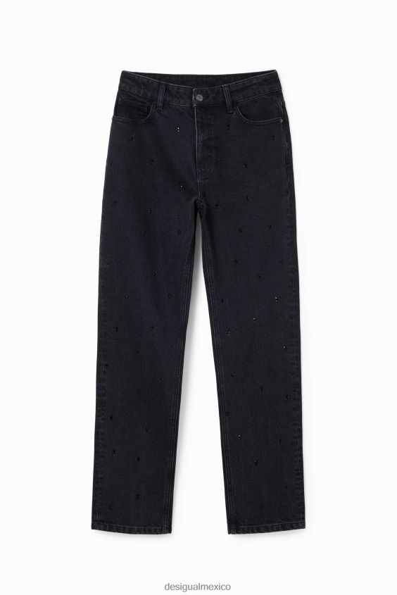 Desigual mujer jeans rectos con strass VZ26R0567 ropa